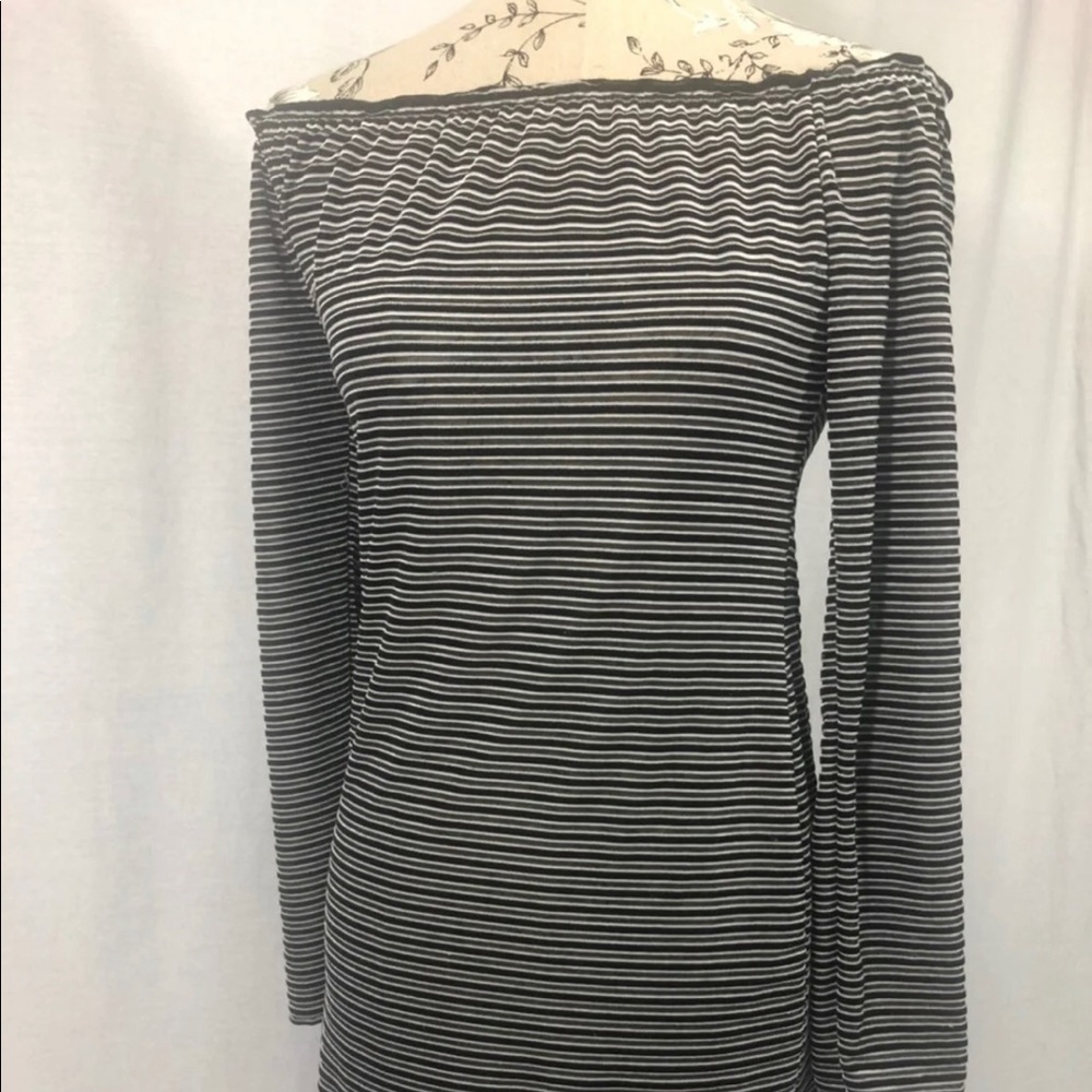 Black & white striped dress